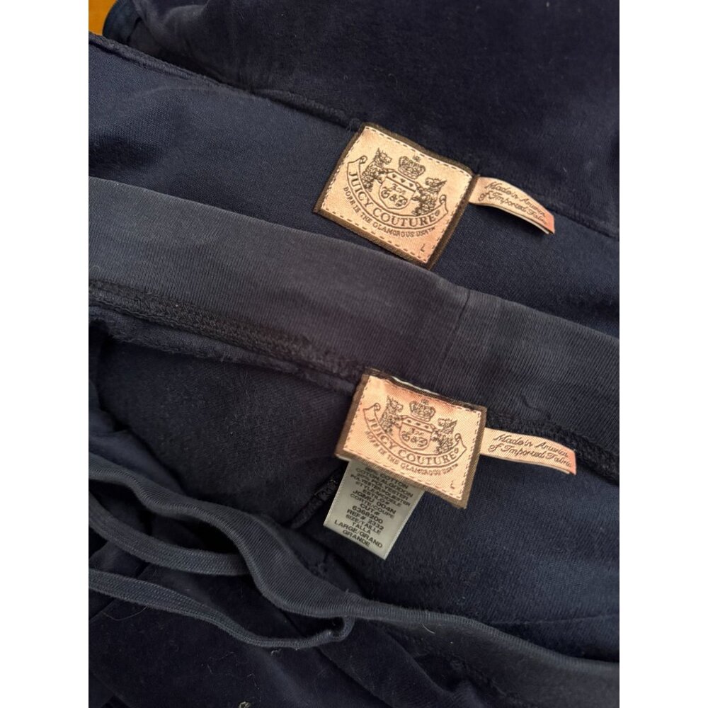 2pc Juicy Couture Matching Set Blue Track Suit Ve… - image 4